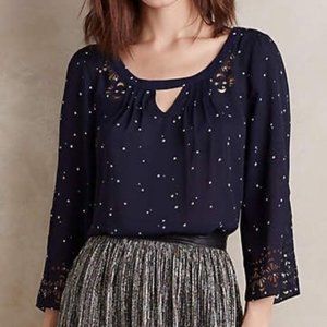 Anthropologie Maeve Teni Star Printed Blouse